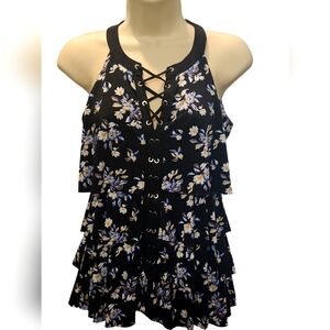 White House Black Market Floral Sleeveless xxs
